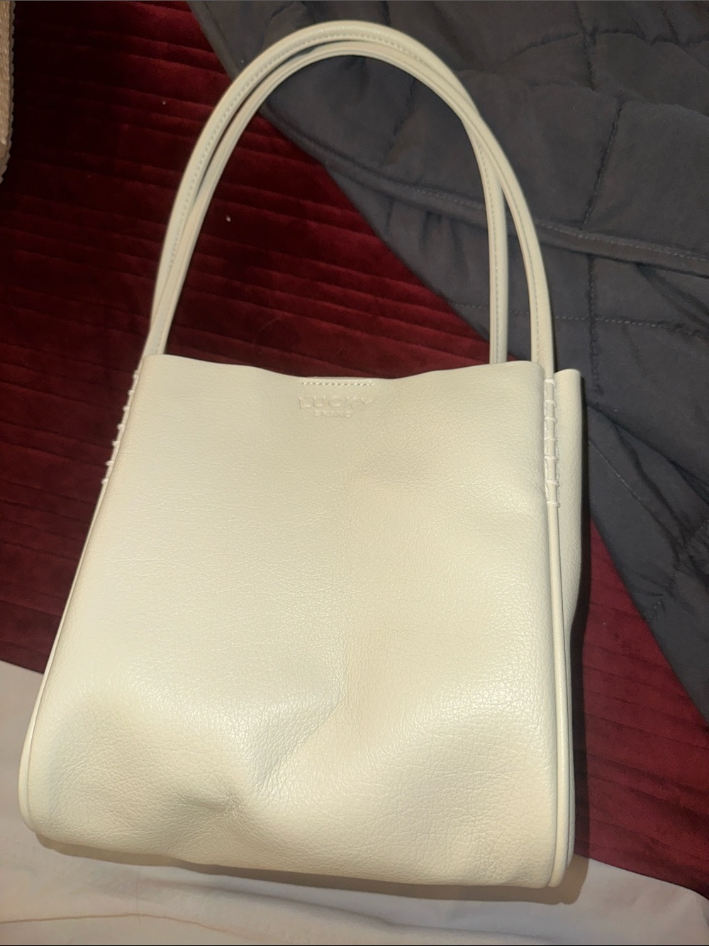 Lucky brand juny shoulder bag cream. Without large strap